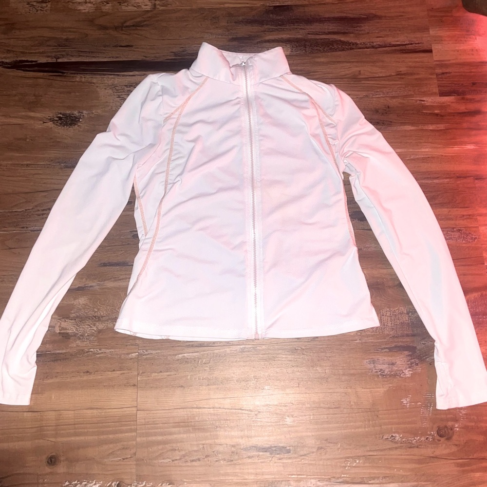 white zip-up, size medium, shein